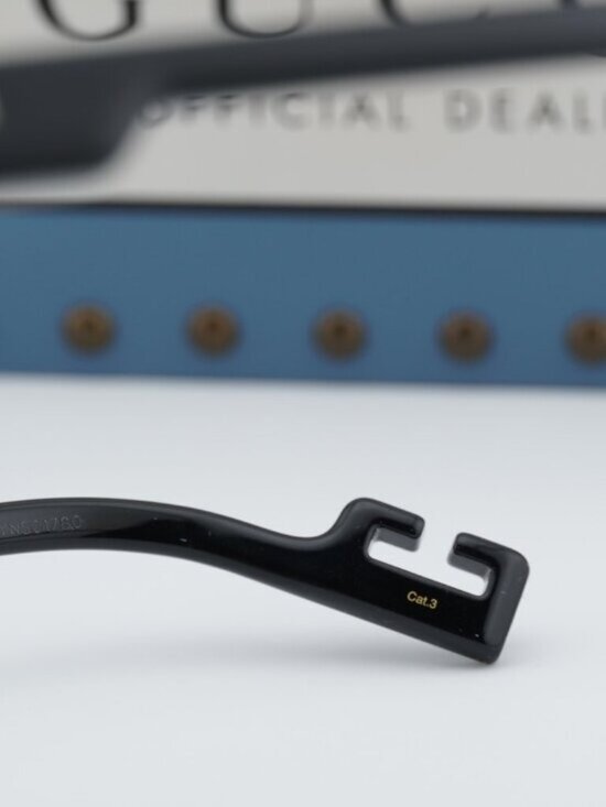 Gucci GG1238S 002 Square Sunglasses - Black\\Blue main image 9
